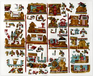 A Page from the Vienna Manuscript of Zapotec Origin