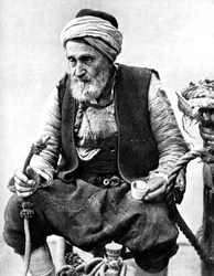 A Peasant Drinking Coffee and Smoking a Huqqah, Izmir, Turkey