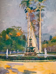 A portion of the Avenue of Royal Palms, Botanical Gardens