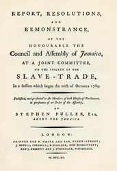 A remonstration of the subject of the slave trade