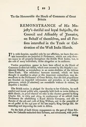 A remonstration of the subject of the slave trade