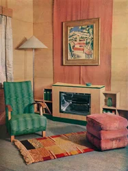 A Sitting Room with a Painting by J.D. Fergusson Above the Fire