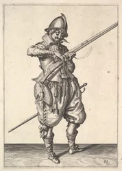A Soldier on Guard Shaping the Match Between His Thumb and His Forefinger, from the Marksmen