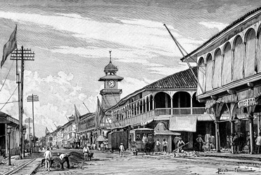 A Street in Guayaquil, Ecuador, 1895