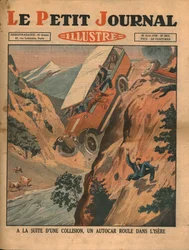 A Vehicle Falls into the River Isere After an Accident, 1930