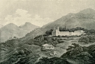 A view of the Royal Villa of the Generalife at Granada
