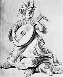 A Woman Playing a Stringed Instrument