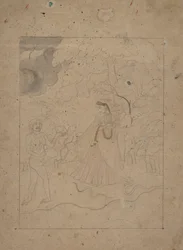 Abhisarika Nayika Heroine Braving the Night, ca. 1800
