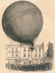Accident to the Nassau Balloon in the London-Road, 1849
