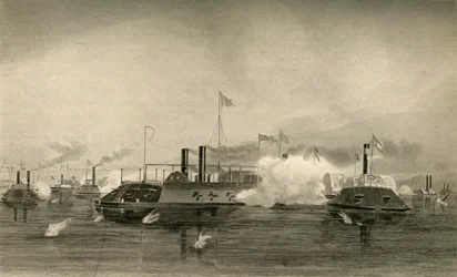 Action of the Gunboats at Memphis, 1878