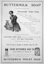 Advert for Cosmo Buttermilk toilet soap