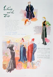 Advert for Lightning coloured plastic zipp fasteners by ICI