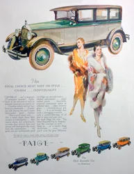 Advert for Paige motor cars