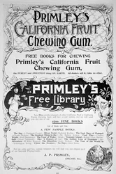 Advert for Primleys California Fruit Chewing Gum