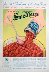 Advert for Smedleys tinned fruit, 1936