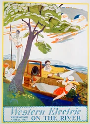Advert for Western Electric Company wireless frame aerial sets