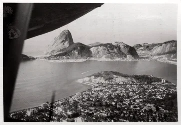 Aerial view of Rio de Janeiro, Brazil, from a Zeppelin