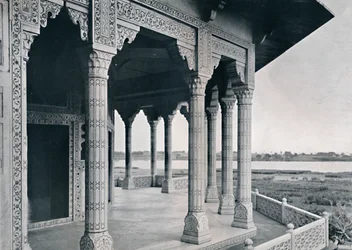 Agra. Balcony of the Jasmine Tower