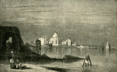 Agra and the Taj Mahal from the River Jumna