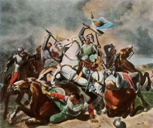 Albrecht Achilles in battle against the Nurembergers