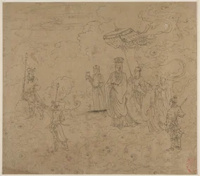 Album of Daoist and Buddhist Themes: Procession of Daoist Deities: Leaf 8