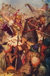 Alexander at the Battle with Porus, 326 BC