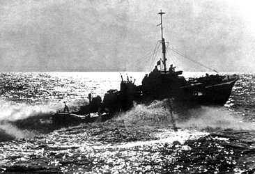 Allied Motor Torpedo Boat on Patrol off the French Coast