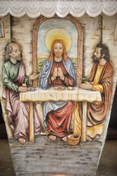 Altar depicting Jesus with the Emmaus pilgrims, Depressa, Italy