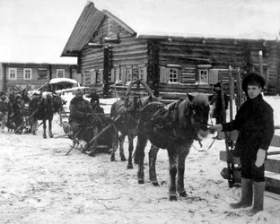 American infantry near Arkhangel, Russia, December 1918