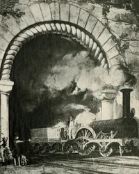 An Early Broad Gauge Train - Great Western Railway