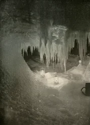 An Ice Cavern in the Winter. Photographed by the Light of Hurricane Lamps