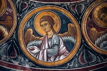 Angel Medallion around Christ and the Last Judgement (detail)