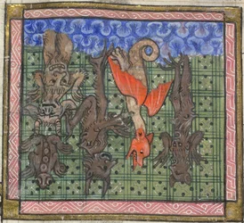 Apocalypse (Detail): Demons falling from heaven