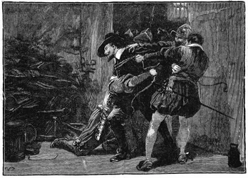 Arrest of Guy Fawkes in Cellars of Parliament
