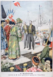 Arrival in Saigon of Paul Beau, Governor General of Indochina