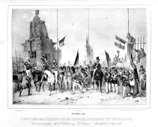 Arrival of the Patriots of Rouen, Elbeut and Le Havre, Paris, 30th July 1830