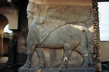 Assyrian Art: Winged Bull, Guardian of the Entrance of the Palace, Sculpture