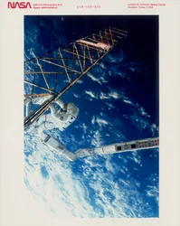Astronaut on EVA from the Space Shuttle Atlantis