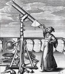 Astronomical telescope with observer