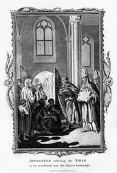 Athelstan ordering the Bible to be translated into the Saxon Language