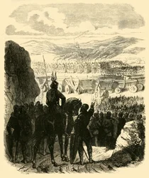 Attila on the Pyre, after His Defeat by Aetius, 453AD, 1890