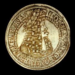 Austrian Coin with Bust of Leopold I