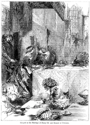 Banquet at the marriage of King Henry III 1207-1272 and Eleanor of Provence c. 1223-1291, 1236