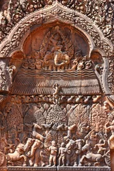 Banteay Srei Temple at Angkor, Siem Reap, Cambodia