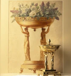 Basket Supported by Two Women