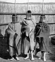 Basuto girl brides during a period of initiation into the adult tribal society, Lesotho