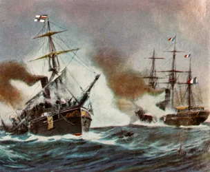 Battle between the Meteor and the Bouvet off Havana, 9 November 1870