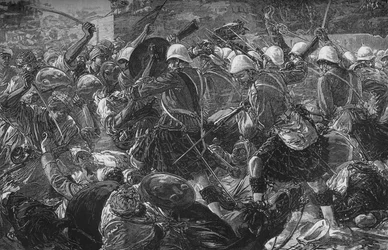 Battle of Baba Wali: The Highlanders Clearing a Village
