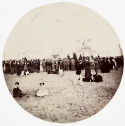 Beach entertainment, c 1890