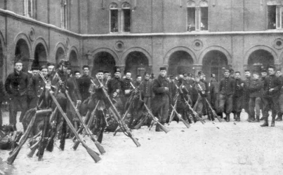 Belgian soldiers of the 9th Mixed Brigade, Battle of Liege, Belgium